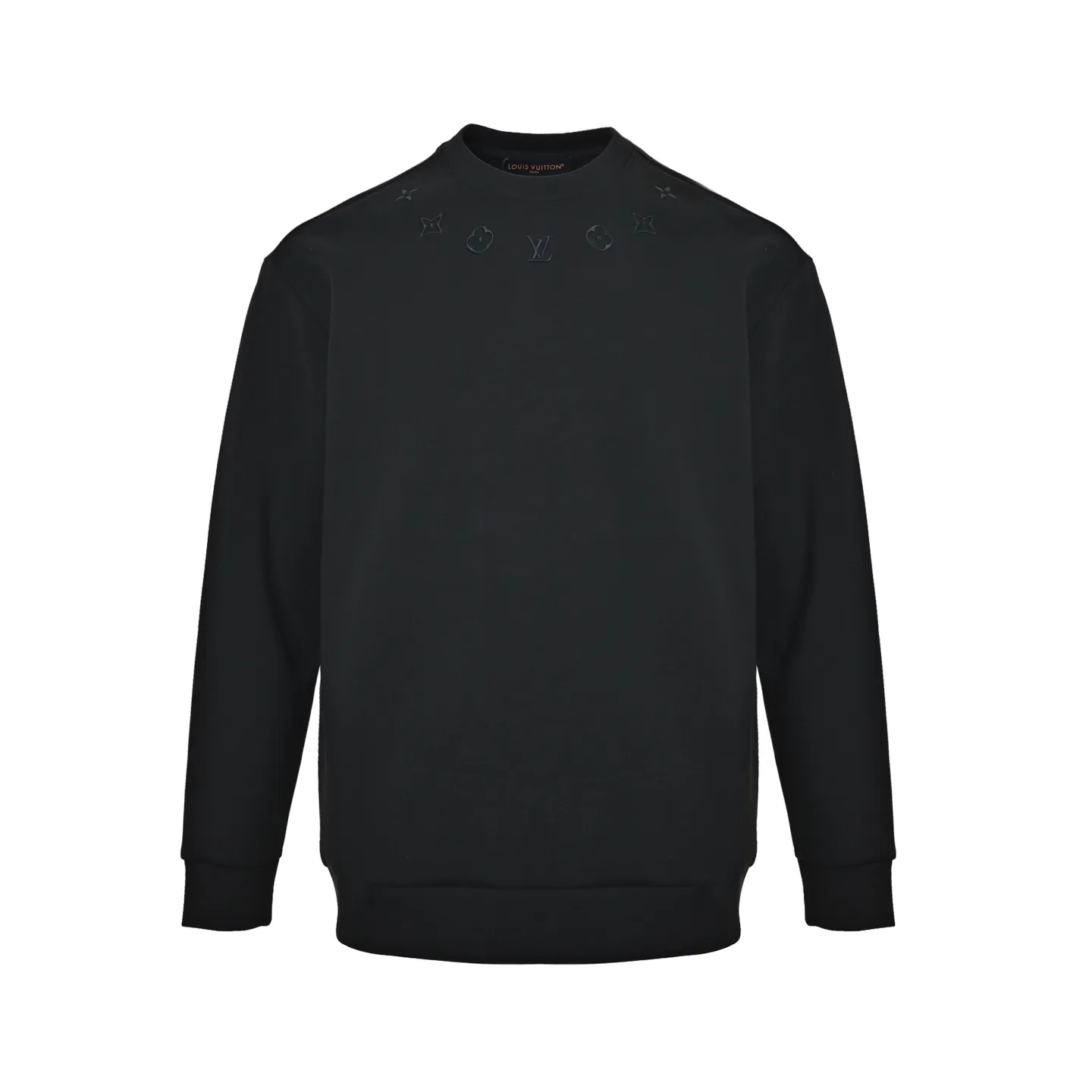 Louis Vuitton Louis Vuitton crew neck sweatshirt with embossed old flower embroidery on the neck